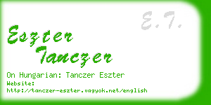 eszter tanczer business card